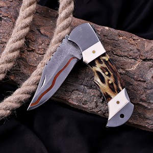 Cuchillo plegable de acero inoxidable 440 C con orientación de mano ajustable - Product Image 1