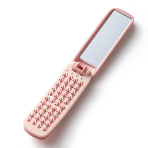 Miroir de voyage pliable <span class=keywords><strong>rose</strong></span>, brosses à cheveux, miroir de maquillage portable personnalisé, mini brosse à cheveux pour sac à main - Product Image 6