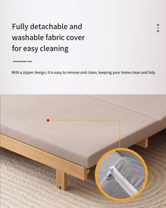 Sofá <span class=keywords><strong>Cama</strong></span> Seccional Moderno de Madera Maciza, Plegable, de Doble Uso, para Sala de Estar, Individual/Doble, Multifuncional, Retráctil - Product Image 6