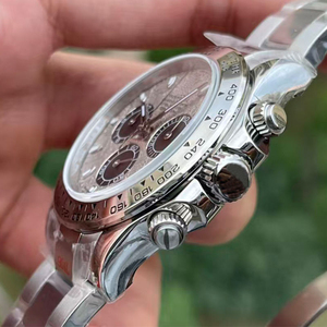 Reloj Cronógrafo Mecánico Automático de Estilo Lujoso para Hombre, Esfera con Patrón de Meteorito Plateado, Acero Inoxidable, Casual de Negocios - Product Image 3