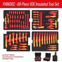 Ensemble d'outils isolés certifiés VDE 1000V en acier chrome-vanadium avec mallette rigide OEM pour la réparation automobile et électrique