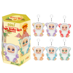 Offre Spéciale 6 pièces magique sourire filles point aveugle boîte porte-clés jouets poupées dessin animé mignon Anime Figure mystère boîtes meilleurs cadeaux cadeau - Product Image 6