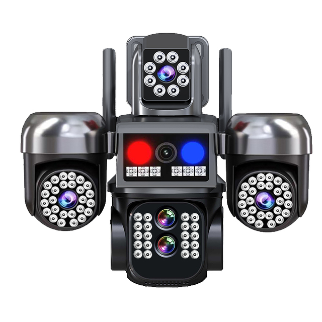 Wistino 6K 4Lens 4Screens 10X Optical Zoom Wireless IP CCTV Security Cameras Pan-Tilt CMOS 4G for Outdoor Surveillance