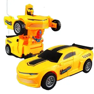 Crianças bateria operado brinquedo carro robô elétrico legal modelo brinquedo 3d piscando plástico universal deformação robô brinquedos