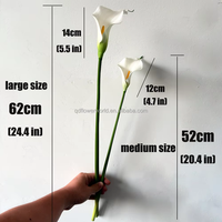 Fleur artificielle de lys blanc de haute qualité au toucher réel, 36 cm, en EVA, pour centre de table de mariage, décoration d'événements