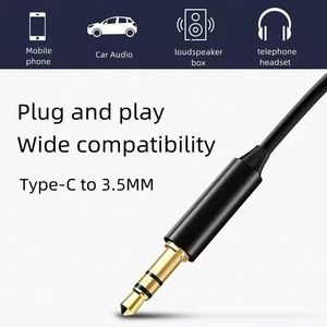 Adaptador de Audio Tipo C a 3.5mm, Cable Auxiliar USB C para Auto, Cable Auxiliar para Auriculares y Altavoces, Adaptador de Conector para Auriculares - Product Image 3