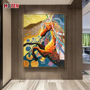 Pintura al Óleo Moderna China Abstracta de Cabeza de Caballo <span class=keywords><strong>sobre</strong></span> <span class=keywords><strong>Lienzo</strong></span>, Arte de Pared Hecho a Mano, Colección de Pinturas de Animales para Colgar <span class=keywords><strong>en</strong></span> la Pared - Product Image 3
