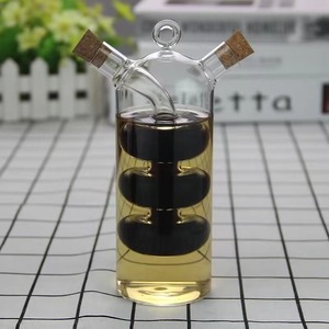 Distributeur d'huile et de vinaigre 2 <span class=keywords><strong>en</strong></span> 1, cruche <span class=keywords><strong>en</strong></span> verre avec <span class=keywords><strong>bouchon</strong></span> <span class=keywords><strong>en</strong></span> liège, qualité alimentaire, soufflé à la main, <span class=keywords><strong>pour</strong></span> la cuisine, bouteille d'huile et de vinaigre <span class=keywords><strong>pour</strong></span> épices - Product Image 4
