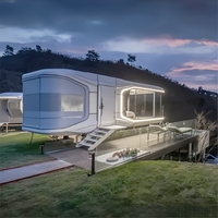 Maison préfabriquée modulaire, maison capsule mobile personnalisée, design moderne, insonorisée, imperméable, ignifuge, 20 40FT, bureau de luxe
