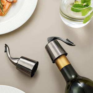 Wijnfles Stop Roestvrij Staal Wijn <span class=keywords><strong>Stopper</strong></span> Fles Vacuüm Herbruikbare Geschenken Voor Wijnliefhebbers - Product Image 5