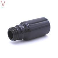 10ml Schwarze Glas-Tropfflasche mit Silberner Pipette
