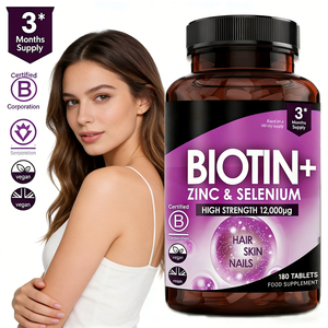 Tabletas de Vitamina <span class=keywords><strong>C</strong></span> y Biotina, Suplementos para la Salud del Cabello y las Uñas, Control de Peso y Mejora de la Inmunidad para Adultos, No Apto para Recién Nacidos - Product Image 4