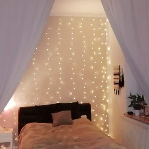 Guirnalda de Luces <span class=keywords><strong>LED</strong></span> de Cortina de Hadas de 3x3m, <span class=keywords><strong>300</strong></span> <span class=keywords><strong>LED</strong></span>, Enchufe para EE. UU., Reino Unido, Australia y UE, 29V, Bajo Voltaje, 8 Modos, Decoración de Interiores y Exteriores para Dormitorio - Product Image 4