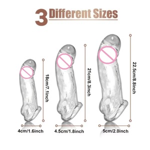 3 tamaños de fundas para pene con estimulación para retrasar la eyaculación para adultos - Product Image 3