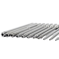 TOOLJOY Jeu de 12 embouts de tournevis Torx magnétiques de sécurité S2 à tige hexagonale 1/4, anti-effraction, T6-T30 pour perceuse électrique