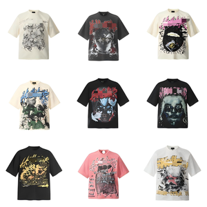 T-shirt di Alta Qualità con Stampa di Stelle, Unisex, 100% Cotone Pesante, <span class=keywords><strong>Oversize</strong></span>, Manica Corta, Disponibile in Magazzino - Product Image 1