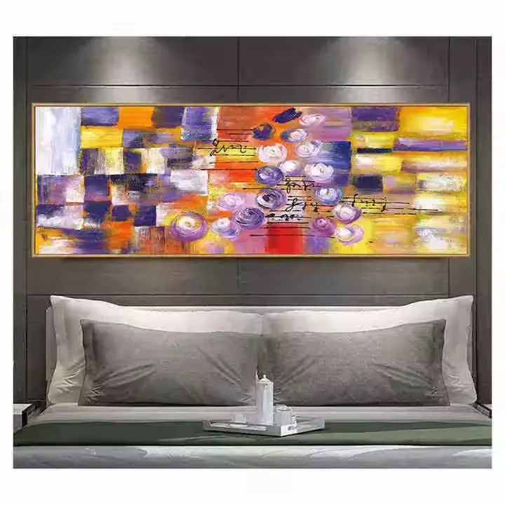 Özel 50x150cm soyut dekoratif duvar asılı baskı odası dekorasyon boyama için tuval üzerine dijital baskı