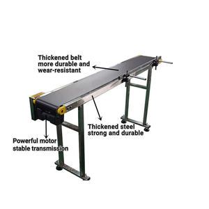 Anpassbare stabile <span class=keywords><strong>Mini</strong></span>-PVC-Förderband maschine Kleiner Band förderer mit Beistell tisch - Product Image 4
