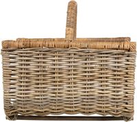 Panier JY avec poignées Grand panier à bûches pour bois de chauffage Panier en osier