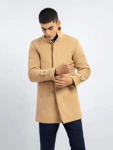 Abbigliamento invernale personalizzato alta qualità in tessuto misto lana fodera calda all'interno di bottoni personalizzati giacca lunga da uomo cappotto lungo per gli uomini - Product Image 4