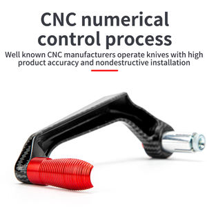 Motorrad-Schutzteile universell 22 mm Griffhandschutz Carbonfaser Farbe 22 mm Bremskupplung Hebel Handschutz - Product Image 4