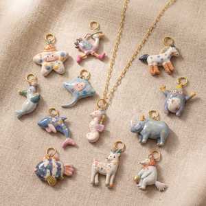 Breloques en acier inoxydable YML&Cute en forme d'animaux, résistantes <span class=keywords><strong>à</strong></span> l'eau, étoile de mer, <span class=keywords><strong>dauphin</strong></span> et faon, accessoires de bijoux DIY - Product Image 4
