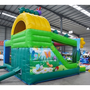 Maison de rebond commerciale animaux bannière thème videur gonflable avec toboggan papillon château plein d'entrain <span class=keywords><strong>abeille</strong></span> château sautant à vendre - Product Image 5