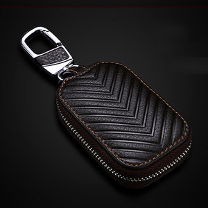 OEM PU cuir <span class=keywords><strong>clé</strong></span> de voiture étui V-motif fermeture éclair sac couverture complète voiture Logo personnalisé Anti-perte anti-rayures Camry Corolla <span class=keywords><strong>Yaris</strong></span> - Product Image 5