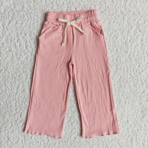 Pantalones Anchos de Algodón Rosa Intenso para Niña - Product Image 3