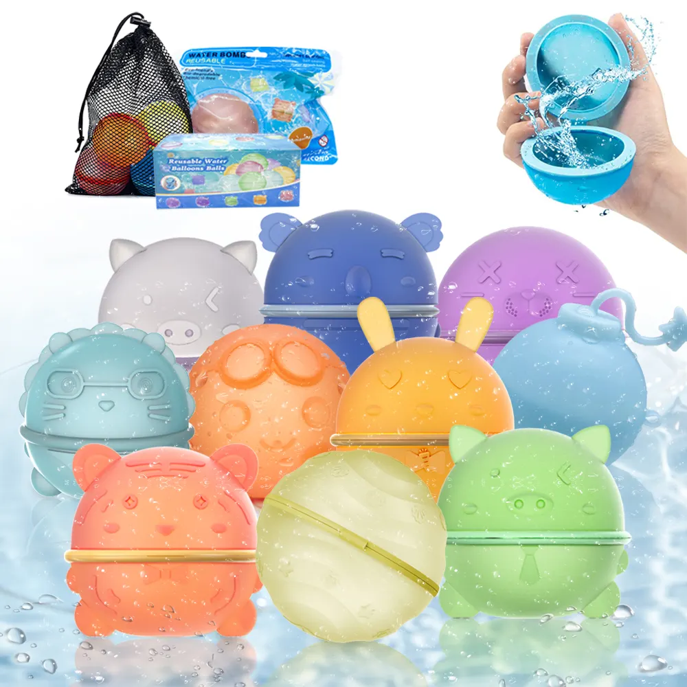 Reusable Water Bomb Balloons, Quick Refillable Water Balloon for Kids Adults,Splash Water Ball for Summer Outdoor Activities