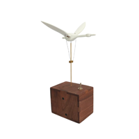 Sculpture élégante en bois de cygne blanc |   Artisanat d'oiseaux gracieux fait main, décoration romantique pour la maison, cadeau de mariage unique, design cinétique