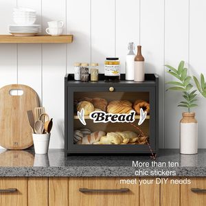 Combohome Organisateur de qualité supérieure pour le rangement du <span class=keywords><strong>pain</strong></span> du comptoir de cuisine Boîte <span class=keywords><strong>à</strong></span> <span class=keywords><strong>pain</strong></span> d'origine Bac de rangement en bambou - Product Image 5