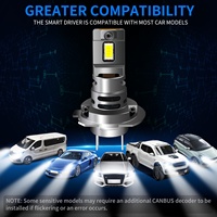 Nouvelle ampoule LED universelle V1-H7 12V pour phare de voiture, 16 cœurs, mini, ultra-lumineuse, avec ventilateur, température de couleur 6000K, IP67, 900
