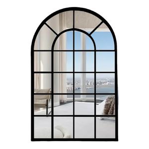 <span class=keywords><strong>Espejo</strong></span> de <span class=keywords><strong>ventana</strong></span> decorativo personalizado enmarcado de Metal muebles de sala de estar modernos forma arqueada <span class=keywords><strong>espejo</strong></span> arqueado para colgar en la pared - Product Image 4