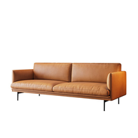 Ensemble de canapés modulaires convertibles 1+1+3 en cuir de haute qualité pour usage scolaire et hospitalier, style américain moderne