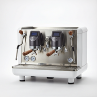 Machine à café professionnelle à grande capacité, résistante, pour usage commercial, 2 groupes, semi-automatique, machine à expresso