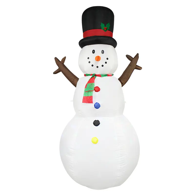 Colorful Rotate Airblown Dolls bauble LED Light Outdoor Inflatable Snowman Model Christmas inflatables decoration