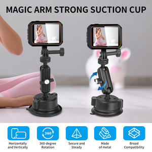 Soporte Giratorio 360° con Ventosa para Parabrisas de Coche para GoPro Hero 13/Insta360 X5 X4/DJI <span class=keywords><strong>Osmo</strong></span> <span class=keywords><strong>6</strong></span> 5Pro 4 3/Grabación con Teléfono - Product Image 5