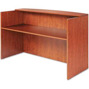 Bureau d'accueil Alera Valencia Series 71w X 35 1/2d X 42 1/2h Cerisier pour Hôtels et Restaurants avec Éclairage LED en MDF et Marbre - Product Image 6