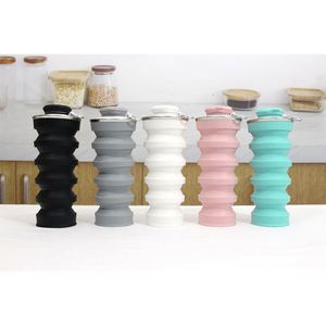 Gobelet isotherme pliable personnalisé avec logo, léger, portable, 500 ml, de qualité alimentaire, sans BPA, réutilisable - Product Image 1