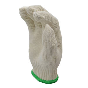Guantes de Algodón Blanco de <span class=keywords><strong>750g</strong></span>, Tejidos, con Puño de Punto, Flexibles, Duraderos y Transpirables para Trabajo y Construcción, Precio de Fábrica HTR - Product Image 3