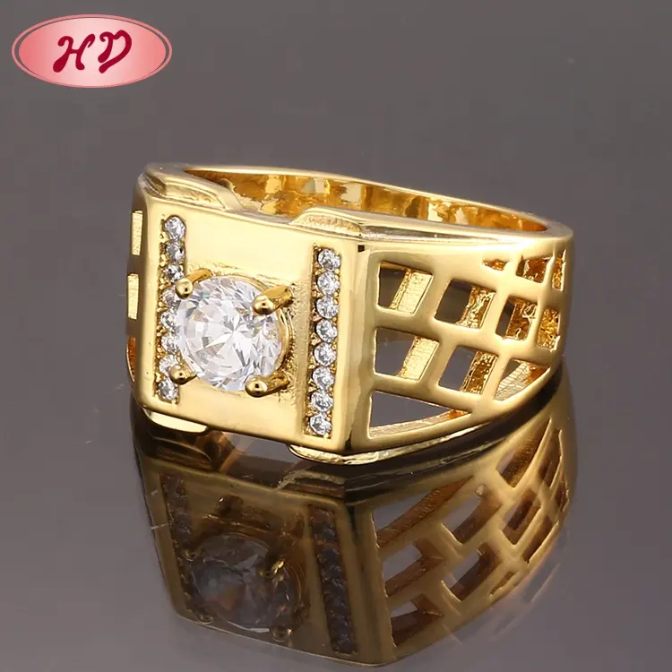 Saudi Fancy Gold Gemstone Men Ring Photo Jewelry Finger Rings