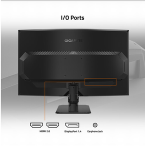 จอมอนิเตอร์เกมมิ่ง <span class=keywords><strong>GIGABYTE</strong></span> GS32QC ขนาด 32 นิ้ว VA 1500R แบบโค้ง - ความละเอียด QHD 2560x1440 - 165Hz/OC 170Hz - 1ms MPRT - รองรับ AMD FreeSync Premium - DP - สีดำ - Product Image 2