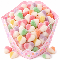Fabrieksdirect Hartvormige Gummy Candy Zuurzoete Fruit smaak Zachte Halal Groothandel Aangepaste OEM Private Label TIK TOK Bulk
