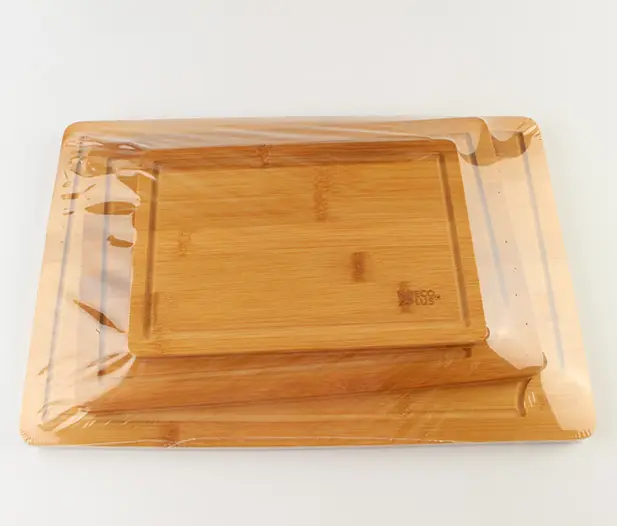 カスタマイズまな板ブレッチェンウッドキッチン朝食フルーツサービングボード食べる竹ボード3個セット