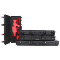 Valise rigide en plastique PP à prix réduit, étanche IP67, antichoc IK10, pour le rangement d'équipement de chasse en extérieur, avec roues et mousse.