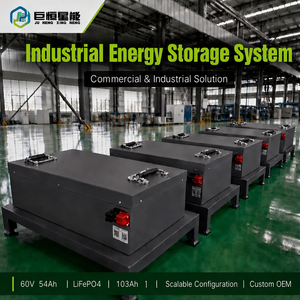 Batterie LiFePO4 au phosphate de fer et de lithium intelligente 3,24 kW 60 V pour chariot de golf, chariot élévateur, cycle profond, grade A, avec BMS intelligent et Bluetooth - Product Image 1
