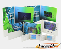 Produit populaire : Livret d'invitation de mariage personnalisé, cadeaux d'affaires, brochure vidéo musicale avec écran LCD en papier fait main
