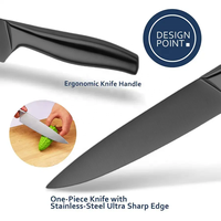 TOALLWIN Couteaux de cuisine professionnels avec bloc, ensemble de couteaux de chef gris titane, couteaux de cuisine