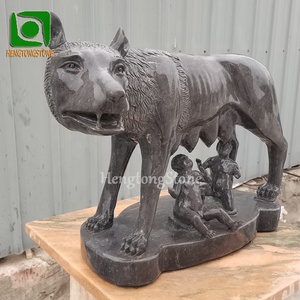 Statua animale in marmo She-wolf statua famosa statua animale in pietra - Product Image 4